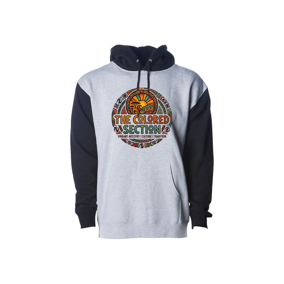 Grey Heather/ Black Heavyweight Hoodie