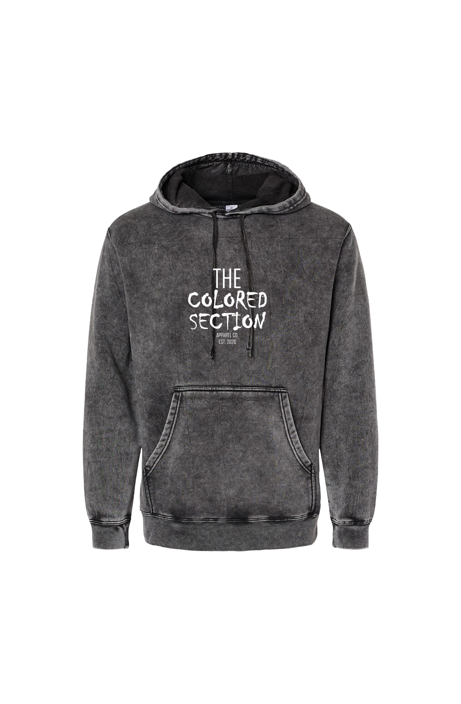 Unisex Midweight Mineral Wash Hooded Sweatshirt Chiller Font