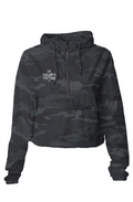 Black Camo Crop Windbreaker