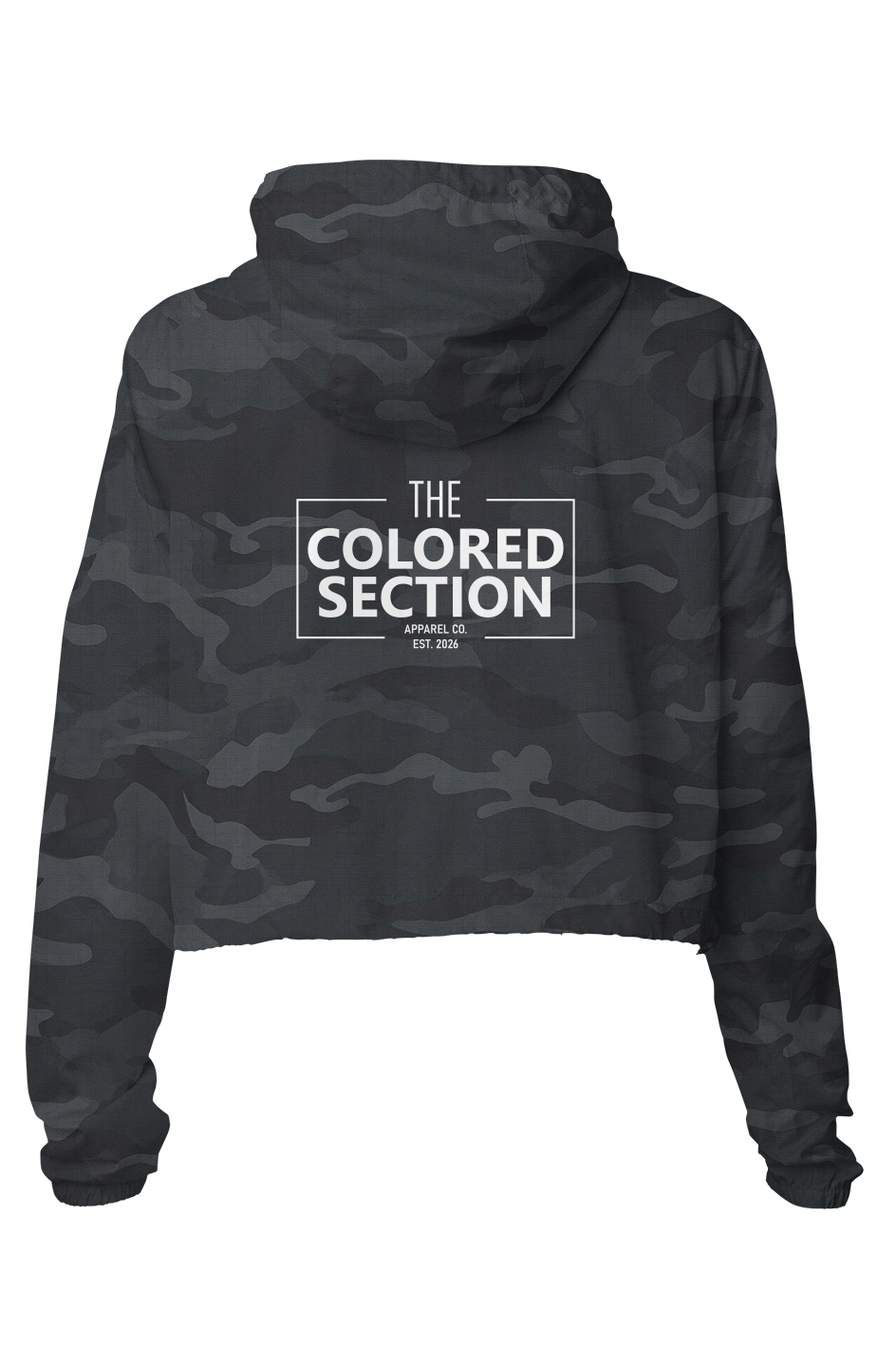 Black Camo Crop Windbreaker